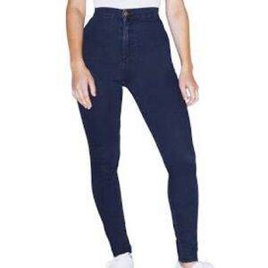 American Apparel Navy Velveteen High Waist Pants Size M